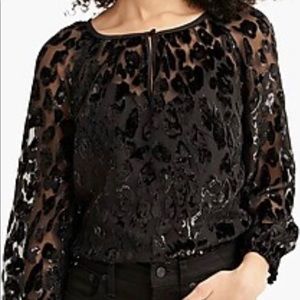 J Crew Pop Over Black Burnout